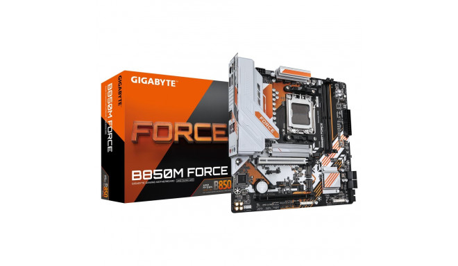 Gigabyte emaplaat B850M FORCE (rev. 1.0) AMD AM5 DDR5 SATA M.2 4x SATA, renoveeritud, ilma originaal