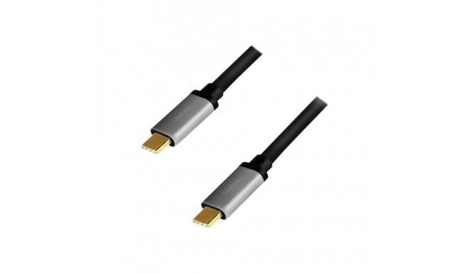 Logilink USB 3.2 Gen 2 kaabel, C/M–C/M, 4K/60Hz, PD, alumiinium, CUA0107, USB-C–USB-C, USB-C isane, 