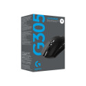 Logitech G305 Lightspeed Wireless Gaming Mouse, RF Wireless + Bluetooth, 12000 DPI, Black