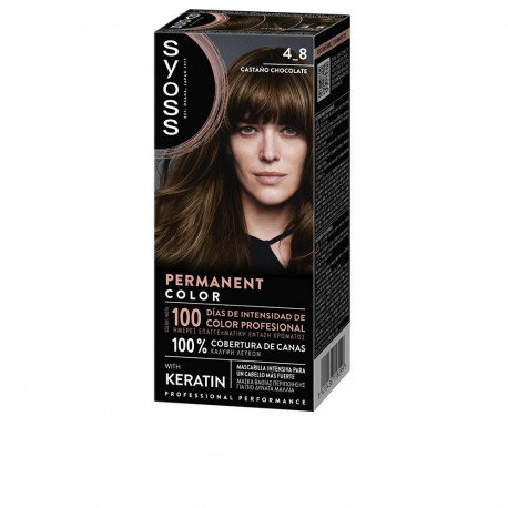 SYOSS PERMANENT COLOR #4.8-Castaño Chocolate 1 u