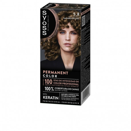 SYOSS PERMANENT COLOR #5.8-Castaño Avellana 1 u