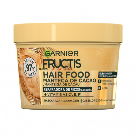 GARNIER FRUCTIS HAIR FOOD MANTECA CACAO mascarilla rizos nutridos 390 ml