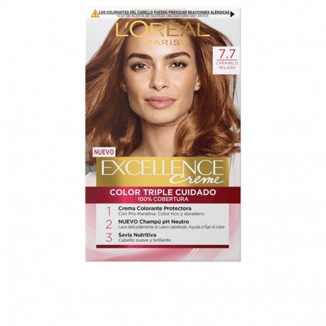 L'ORÉAL PARIS EXCELLENCE creme tinte #7.7-caramelo helado 192 ml