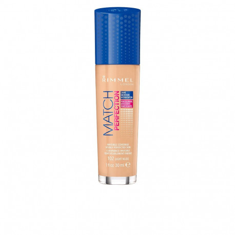 Rimmel London jumestuskreem Match Perfection #102, hele nude