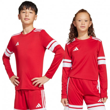 Adidas laste pikkade varrukatega särk Squadra 25 JJ0041 140cm, punane-valge