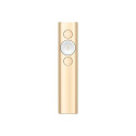 LOGITECH Spotlight Presentation remote control 3 buttons gold