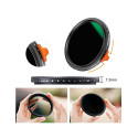 Camera Filter - K&F Concept NDX Adjustable ND2-ND400 72mm