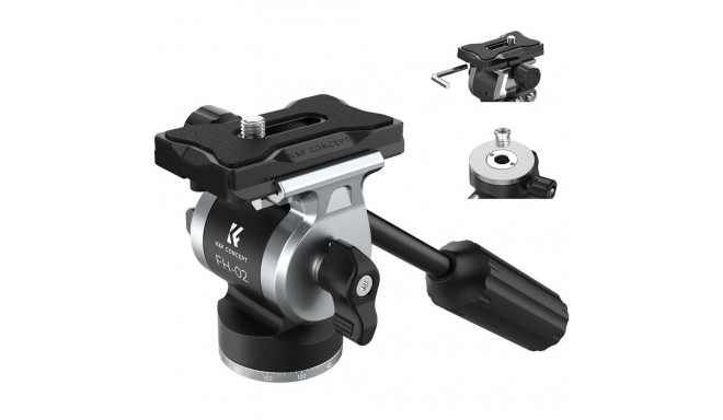 Tripod Head - K&F Concept FH-02 2D Aluminum Alloy 3kg Load Capacity