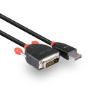 Adapter - LINDY DisplayPort to DVI Adapter Cable, 0.5 m, Black