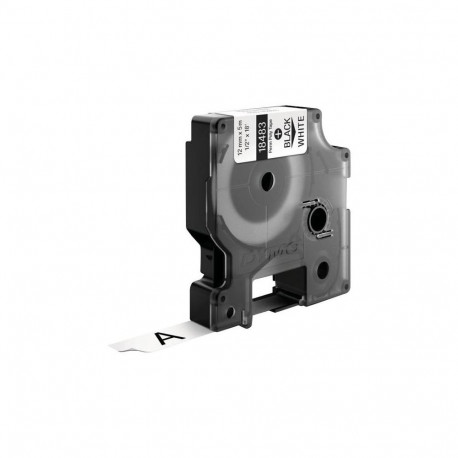 Label Tape - Dymo Schriftband Vinyl 18483 Durable Polyester Black White