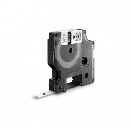 Label Tape - Dymo Vinyl 18482 Durable Polyester Glossy Finish Black White
