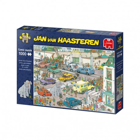 Puzzle - Jumbo Jan van Haasteren Jumbo geht einkaufen 1000 Pieces 370x275x65 mm