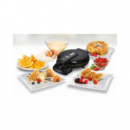 Waffle Maker - Unold 48235 Diamond Non-Stick Plates, Temperature Control, Black