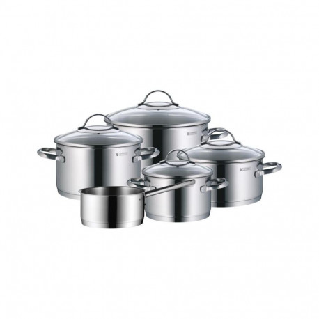 Cookware Set - WMF Provence Plus 5pcs Stainless Steel Pots with Glass Lids