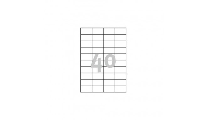 Label - Avery 3651 52.5x29.7mm A4 Glossy White 100 Sheets