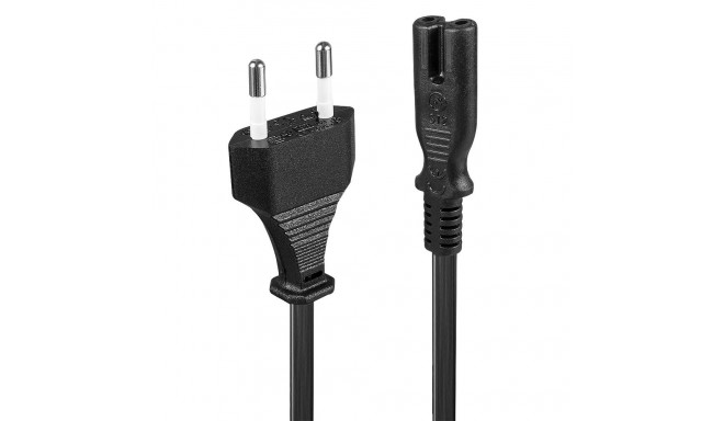 2m Euro to C7 Mains Cable Euro Plug to IEC C7 Connector