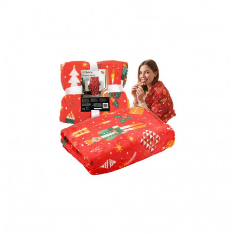 Koc świąteczny flanelowy 1,5x2m Ruhhy 26607