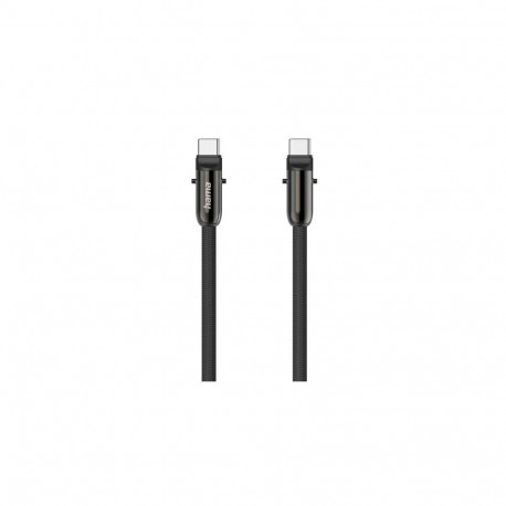 USB-kaabel ja mobiiltelefoni kaelapael Hama 1.2m USB-C - USB-C, must, 3A 60W, USB2.0 480Mbps