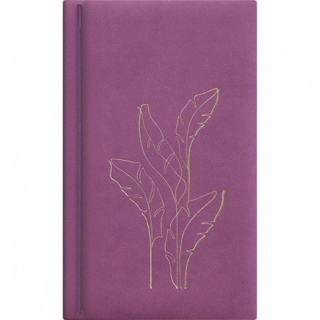 Kalendermärkmik NÄDAL B6 lilla, kõvaköide, Fashion kaantega 2026a.