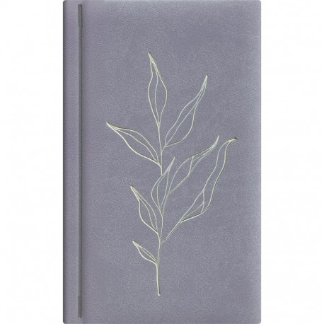 Kalendermärkmik NÄDAL B6 tuhmsinine kõvaköide, kunstnahast kaantega 2026a.