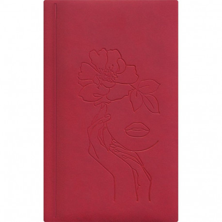 Kalendermärkmik NÄDAL B6 punane, kõvaköide, Fashion kaantega 2026a.