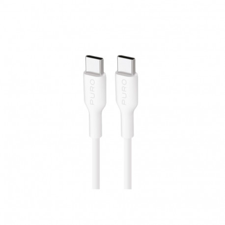 Cable USB-C to USB-C 2.0, 2m, by Puro White