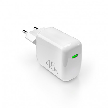 Wall Charger Super Mini GaN USB-C, 45W by Puro White