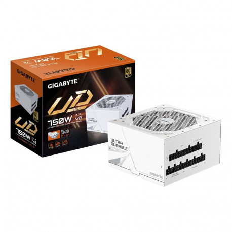 Gigabyte Power Supply||UD750GM PG5 ICE|ATX 3.1|750 Watts|Efficiency 80 PLUS GOLD|PFC Active|MTBF 100