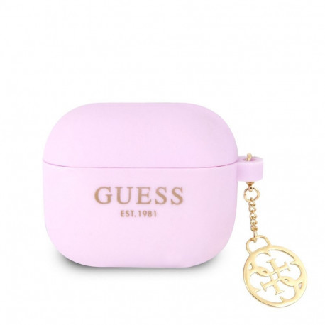 Guess Apple Airpods 3 Charms Silicone Case Purple