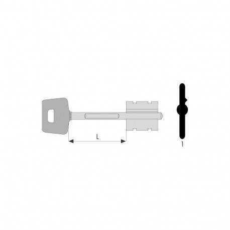BLANK KEY 00162.00.1 FOR LOCK 57675.48