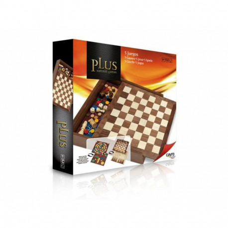 5 lauamängu komplekt Cayro Plus Puit 29 x 29 cm