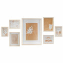 Seinapealsed fotoraamid DKD Home Decor 32,5 x 1,5 x 45 cm Kristall Naturaalne Pruun Kaasaegne Puit M