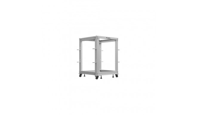 OPEN RACK 19" 15U 600X600-1100 ADJUSTABLE GREY LANBERG (FLAT PACK)