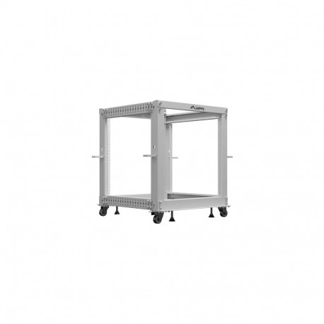 OPEN RACK 19" 12U 600X600-1100 ADJUSTABLE GREY LANBERG (FLAT PACK)