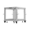OPEN RACK 19" 9U 600X600-1100 ADJUSTABLE GREY LANBERG