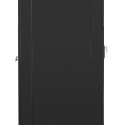 RACK CABINET 19" FREE-STANDING 47U/800X1000 (FLAT PACK) WITH GLASS DOOR BLACK LANBERG