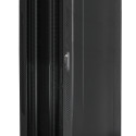 RACK CABINET 19" FREE-STANDING 47U/800X1000 (FLAT PACK) WITH GLASS DOOR BLACK LANBERG