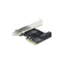 DeLOCK PCIe 5P SATA x4 LP 90498