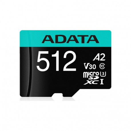 Adata memory card microSDXC 512GB Premier Pro Class 10 UHS-I U3 V30 A2
