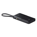 Powerbank Baseus Bipow 2 10000mah 20W z cyfrowym wyświetlaczem z wbudowanym kablem USB-C - czarny