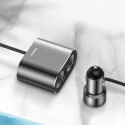 Baseus CRDYQ-01 splitter 2x cigarette lighter socket 80W 2x USB-A 3.1A - black