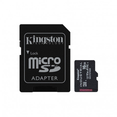 Kingston Technology 16GB microSDHC Industrial C10 A1 pSLC Card + SD Adapter