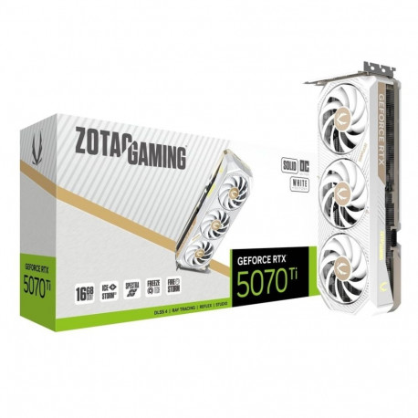 GeForce videokaart RTX 5070 Ti SOLID CORE OC 16GB GDDR7 256bit 3DP/HDMI, valge