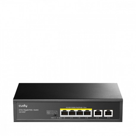 CUDY GS1006P 6-Port Gig abit PoE+ Switch 65W