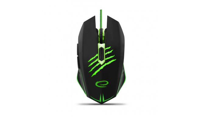 Esperanza mouse MX209 USB, claw green