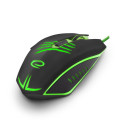 Esperanza mouse MX209 USB, claw green