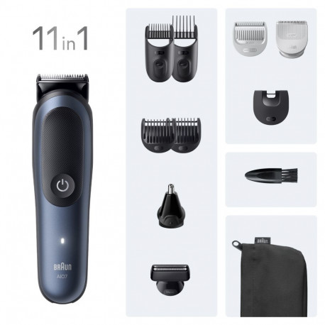 Braun 11in1 Grooming Kit | All-in-One Series 7 AIO7540 | Cordless | Number of length steps 14 | Blac