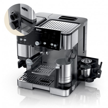 NINJA Luxe Cafe Essential espressomasin ES501EU pumba rõhk 9 baari integreeritud piimavahustaja pool