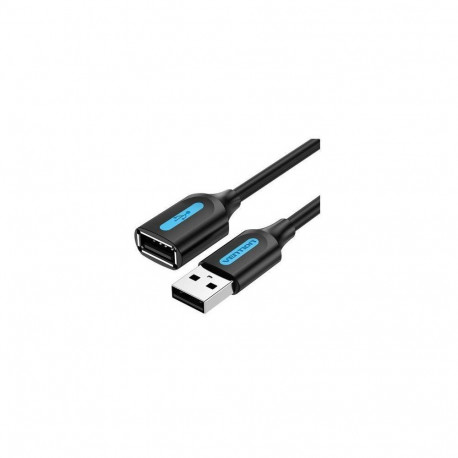 CABLE USB2.0 MALE TO FEMALE/0.5M BLACK CBIBD VENTION