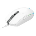 LOGITECH mängurihiir G203 LIGHTSYNC optiline 6-nupuline juhtmega USB valge